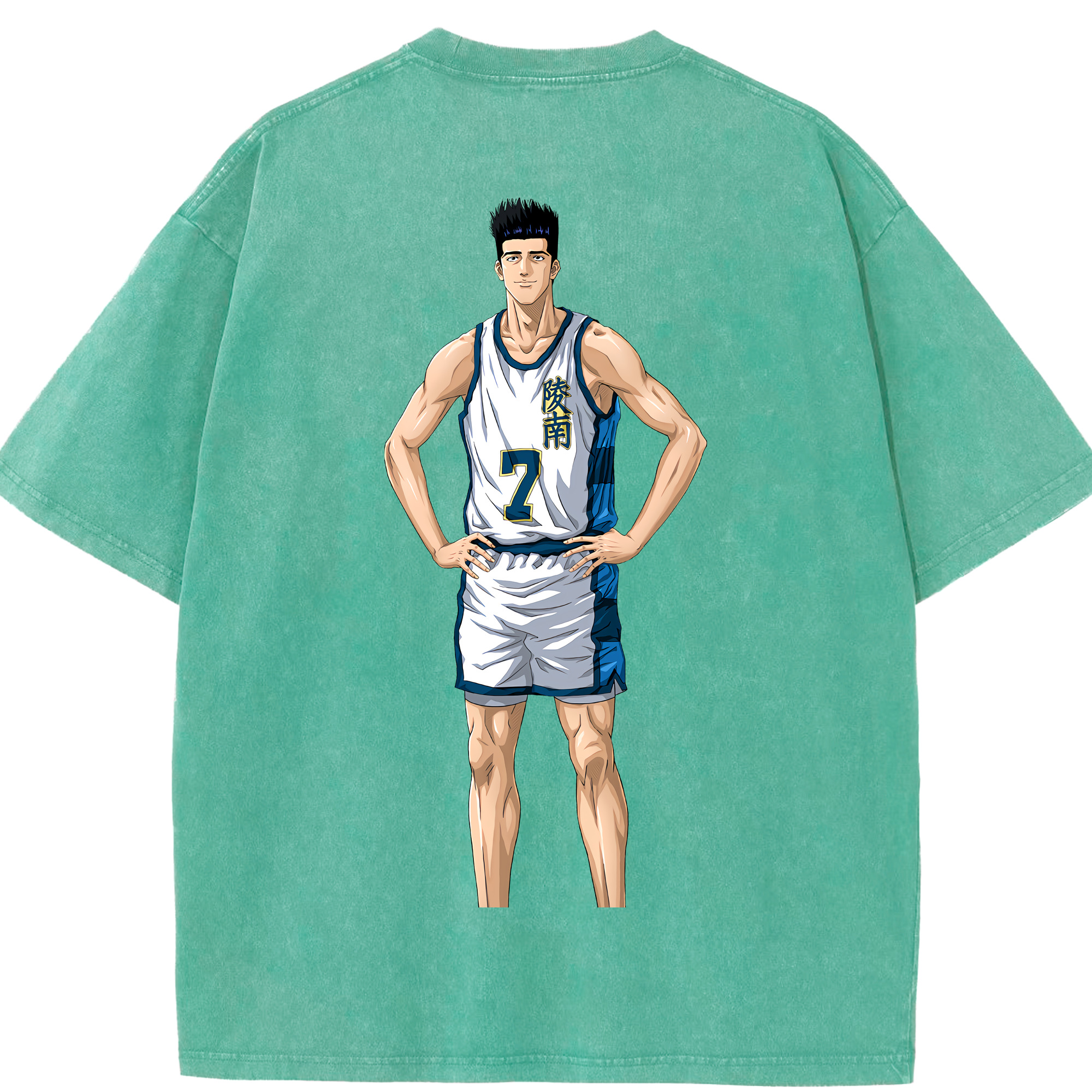 （画像用） SLAM DUNK／スラムダンク 綿100% ヴィンテージ風 半袖Tシャツ（背面プリント）